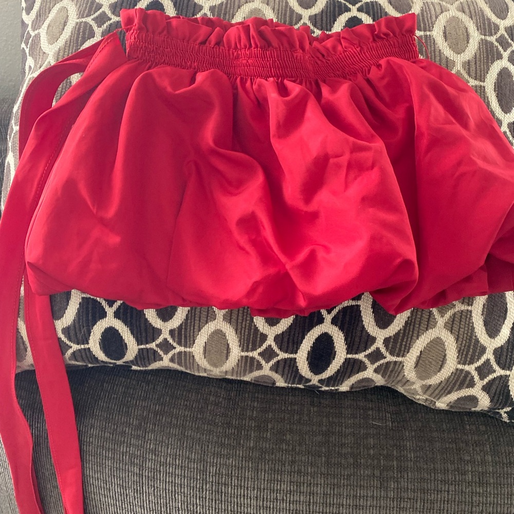 Ralph Lauren Bright Red Ruffled Skirt